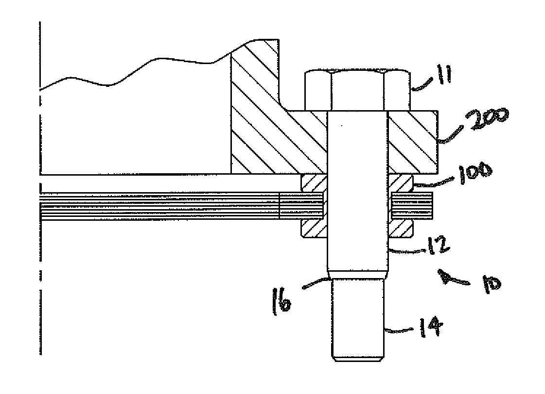 Fastener for flexible element couplings