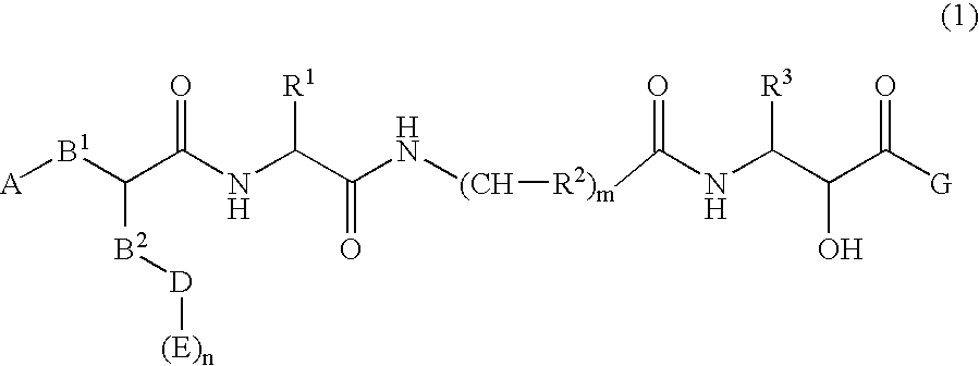 Peptide derivatives having β-secretase inhibitory activity