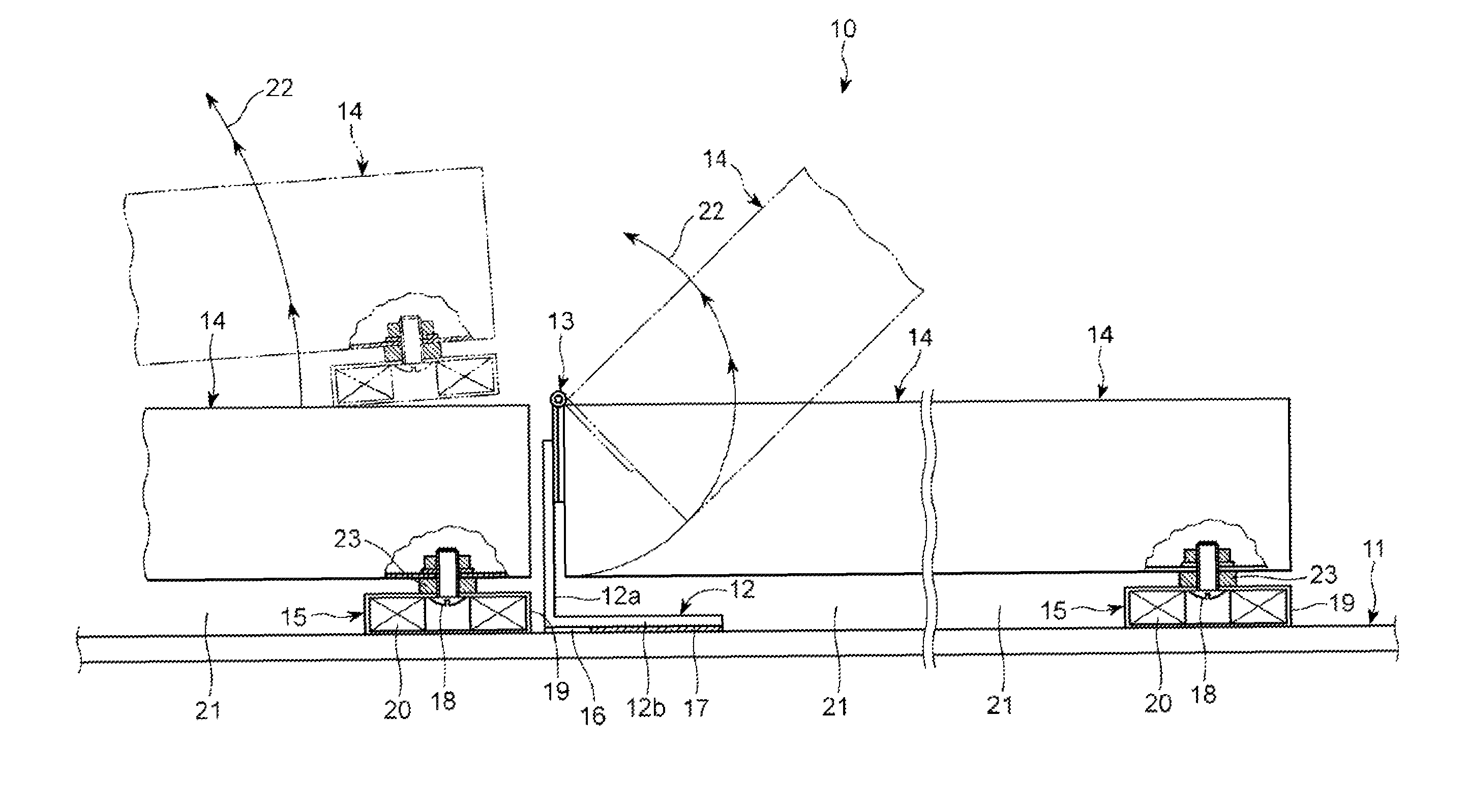 Solar panel mounting structure