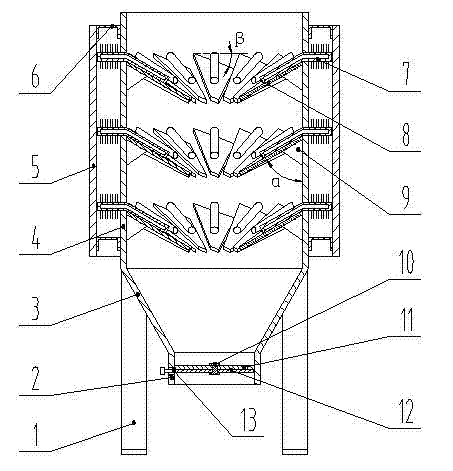 Quick-cooling casting sand storage cabinet