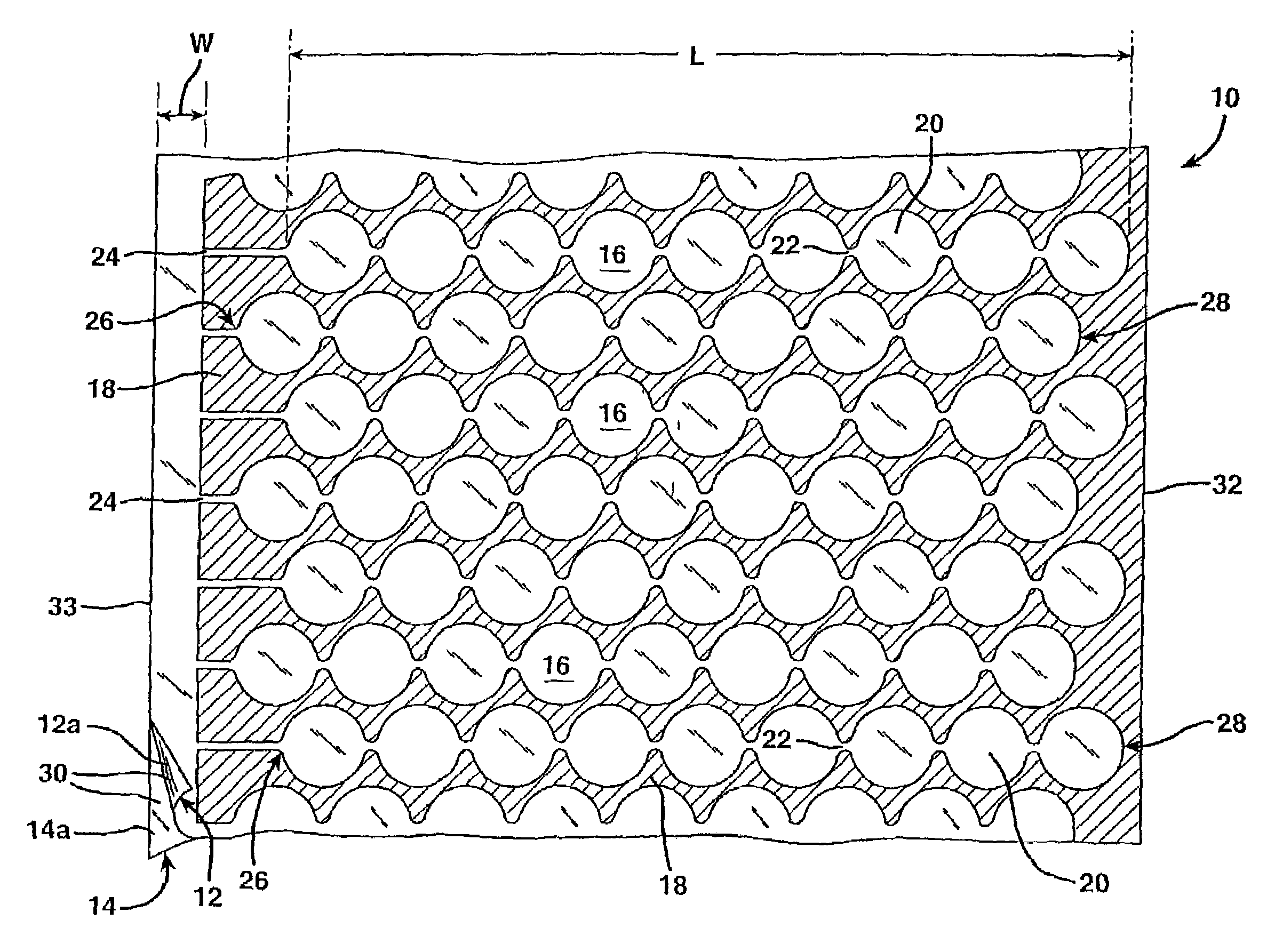 Process for making and aging high strength high gas barrier cellular cushioning product