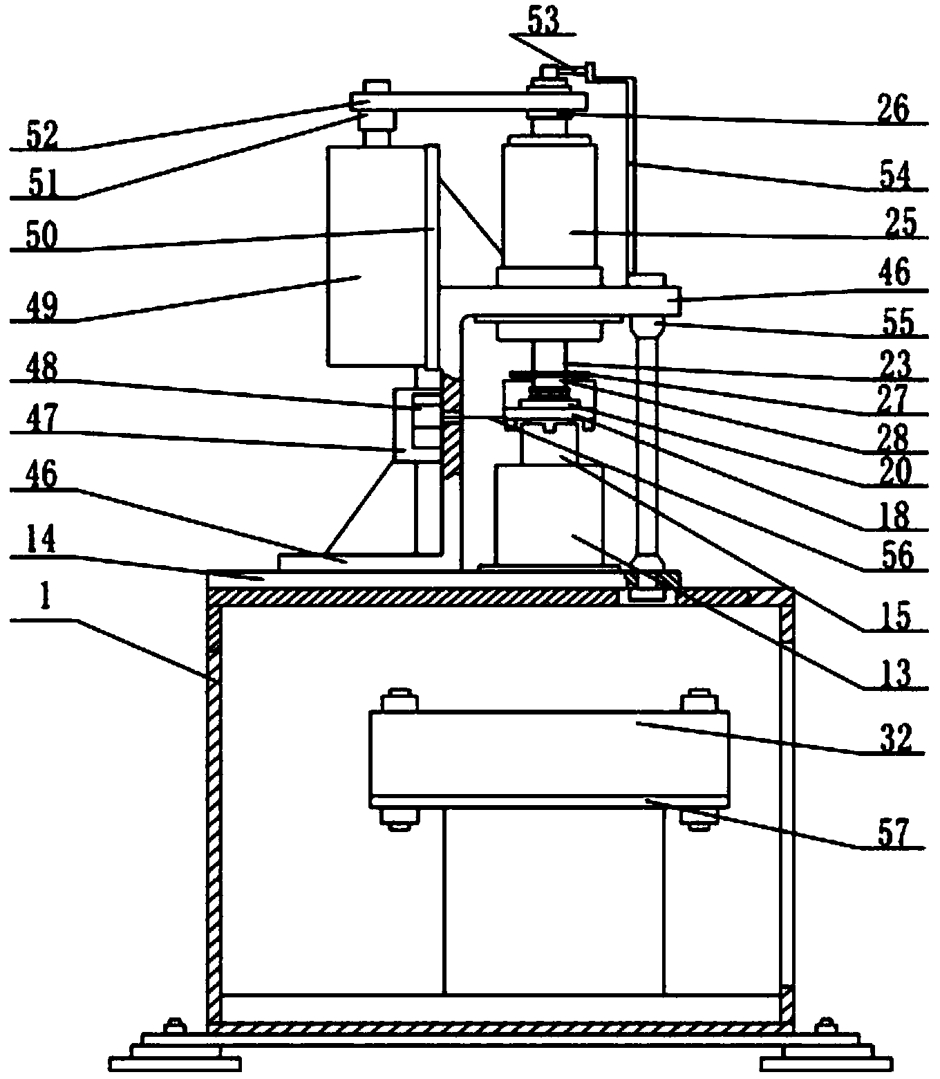 Lever power-driven loading type rolling contact fatigue test machine