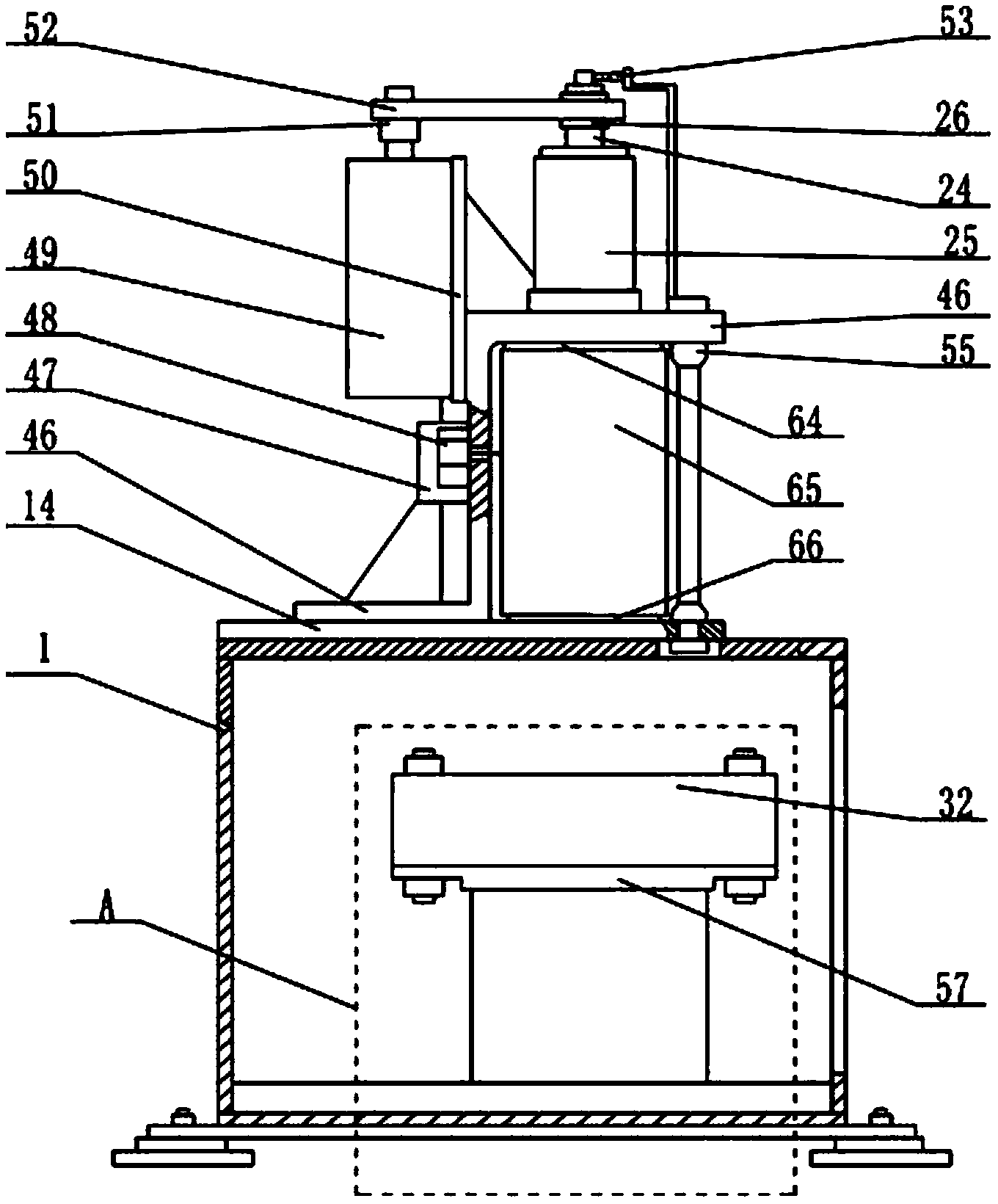 Lever power-driven loading type rolling contact fatigue test machine