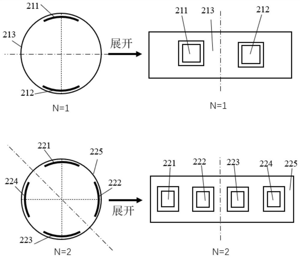 Non-contact voltage measuring device based on multistage plate differential probe