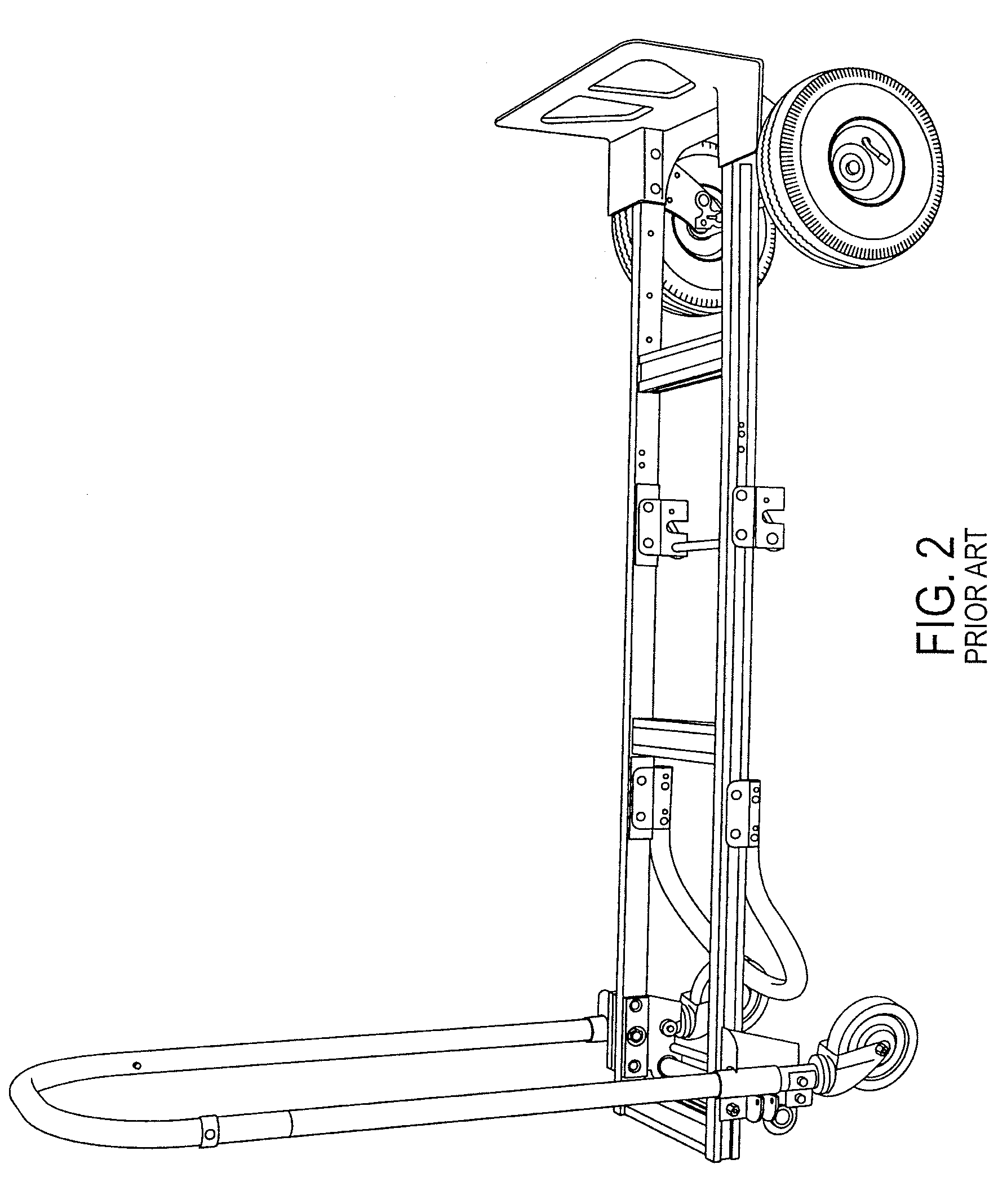 Pallet jack system and method for the transportation of stackable packaged goods pallets