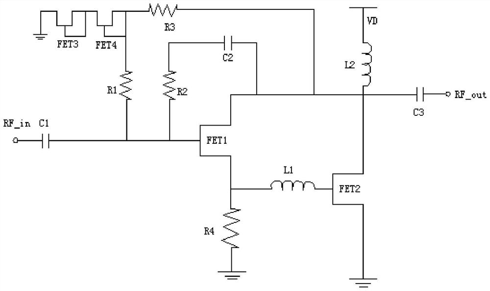 Broadband low-noise amplifier of improved Darlington structure