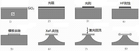 A kind of organic complex laser and its preparation method