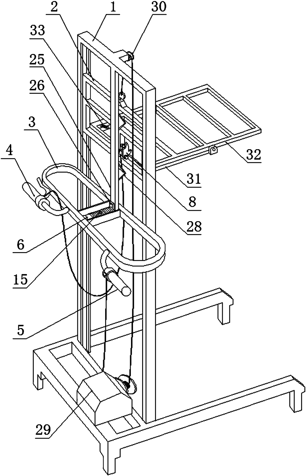 Self-unloading crane