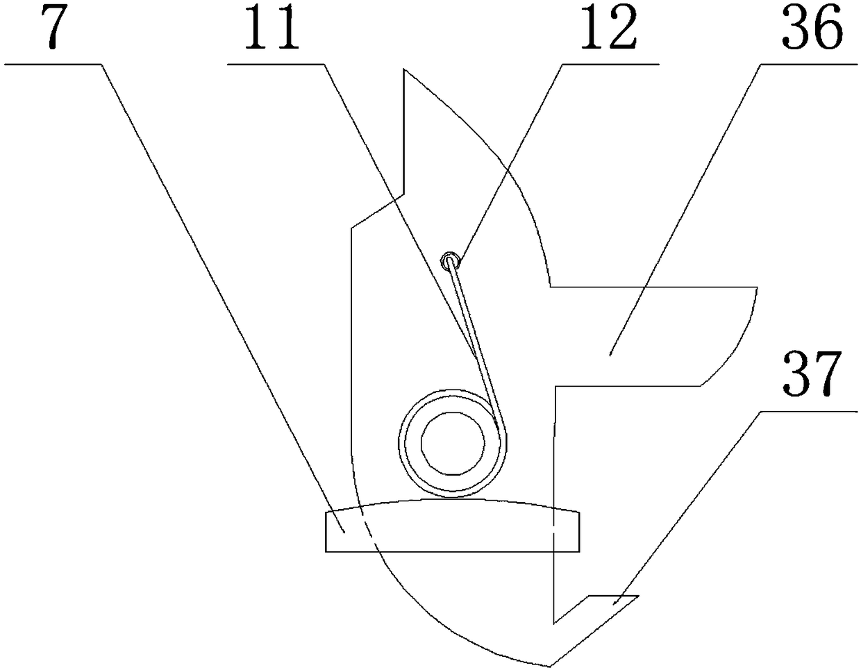 Self-unloading crane