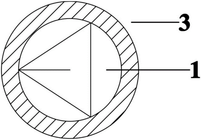 Glass tube internal heating type electromagnetic induction airflow heating device