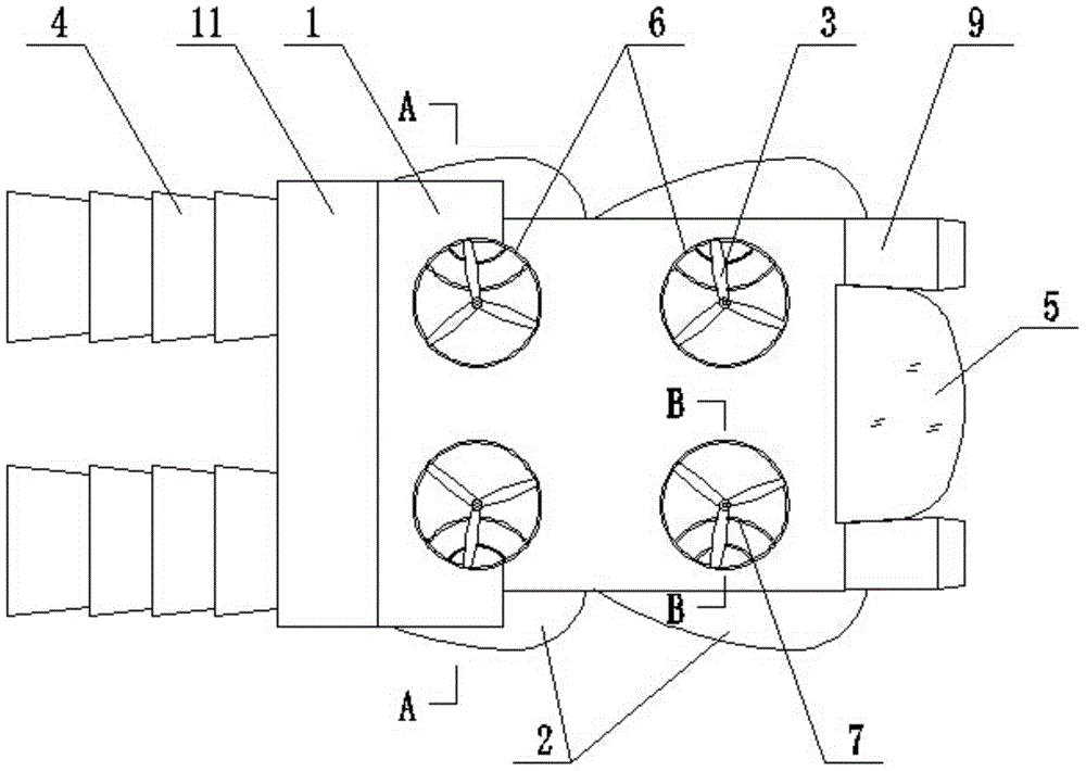 An air-feather airflow directional load transport aircraft