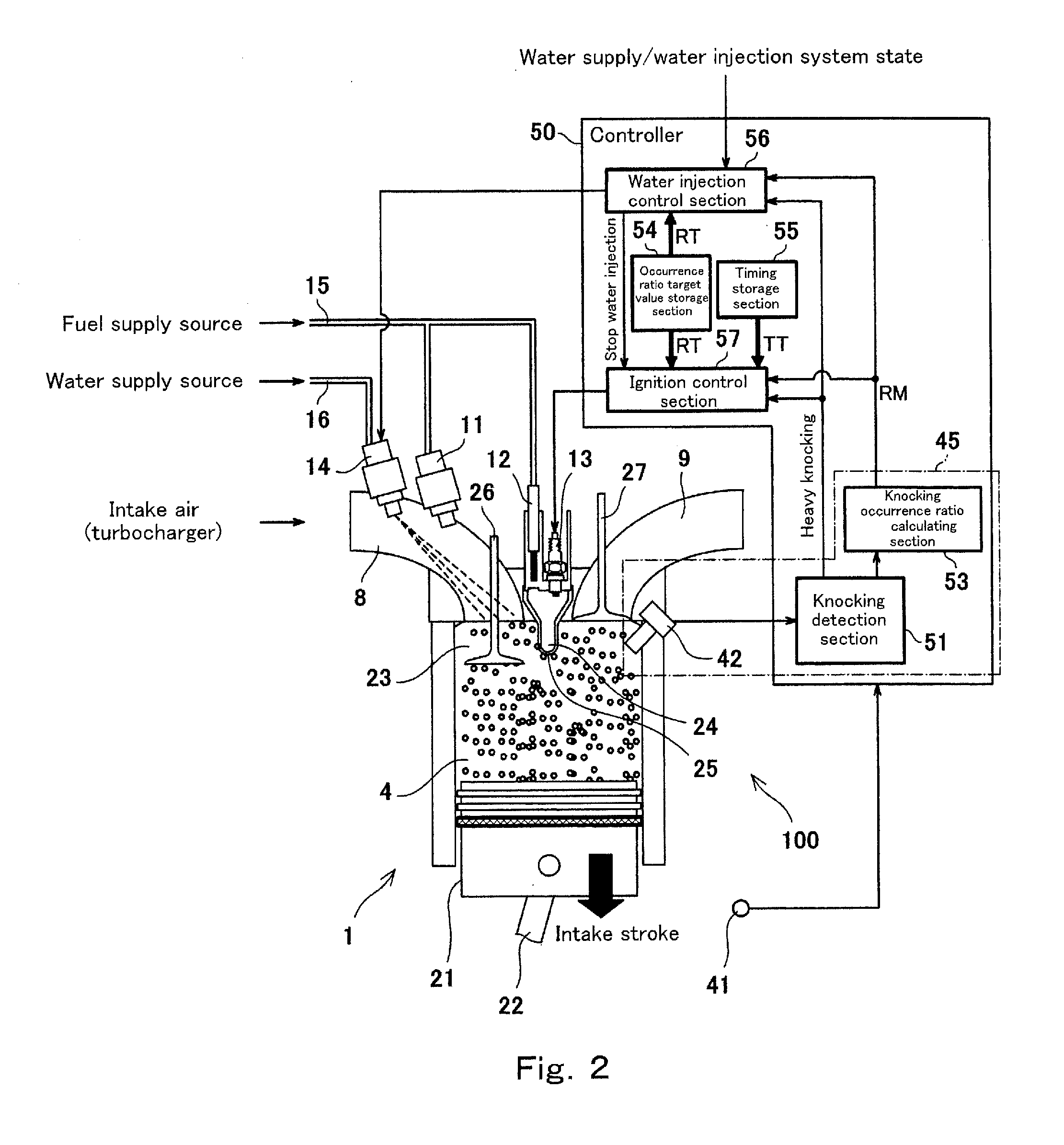 Gas engine, control system and control method for gas engine