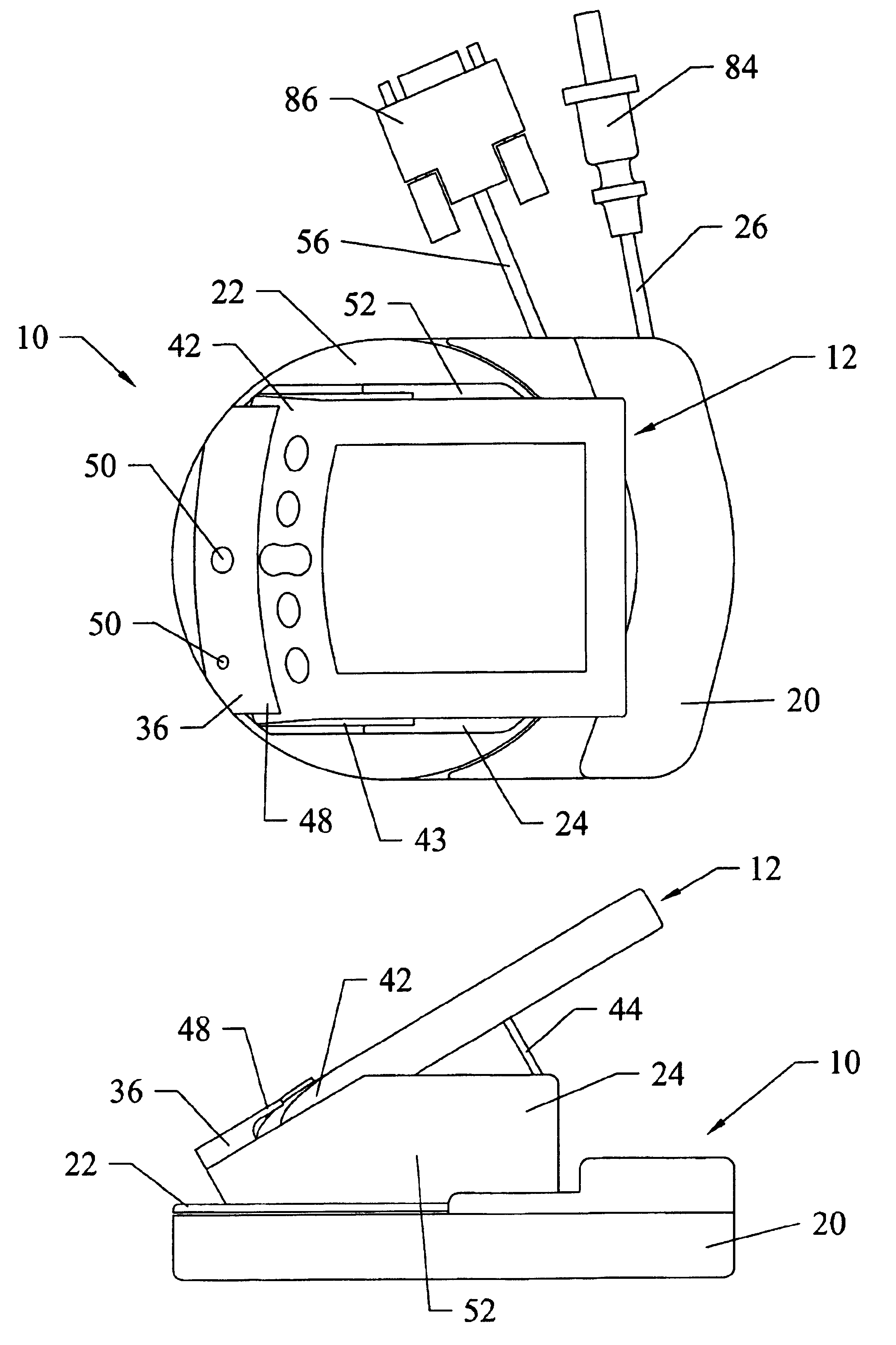 Portable docking station and cord reel assembly