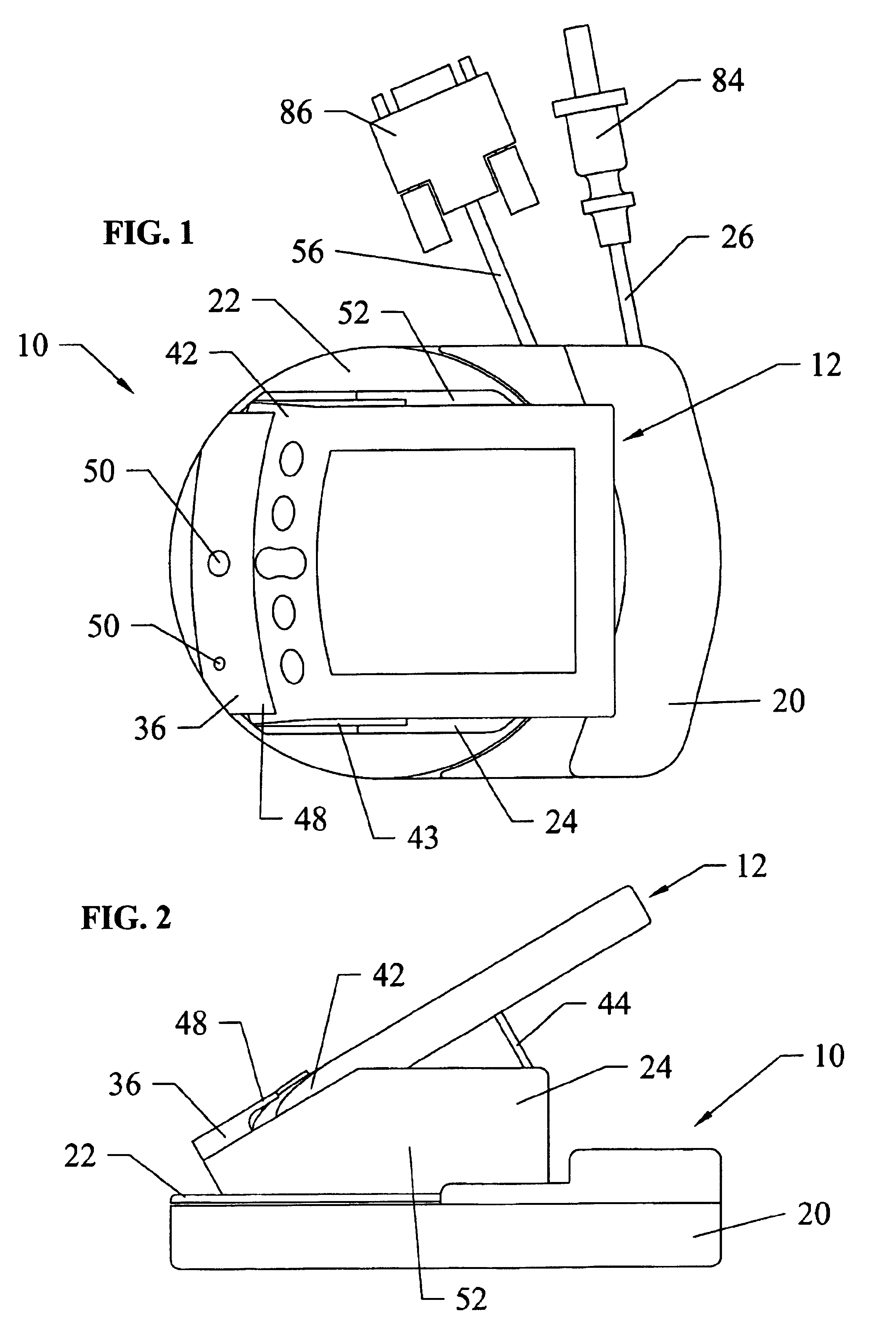 Portable docking station and cord reel assembly