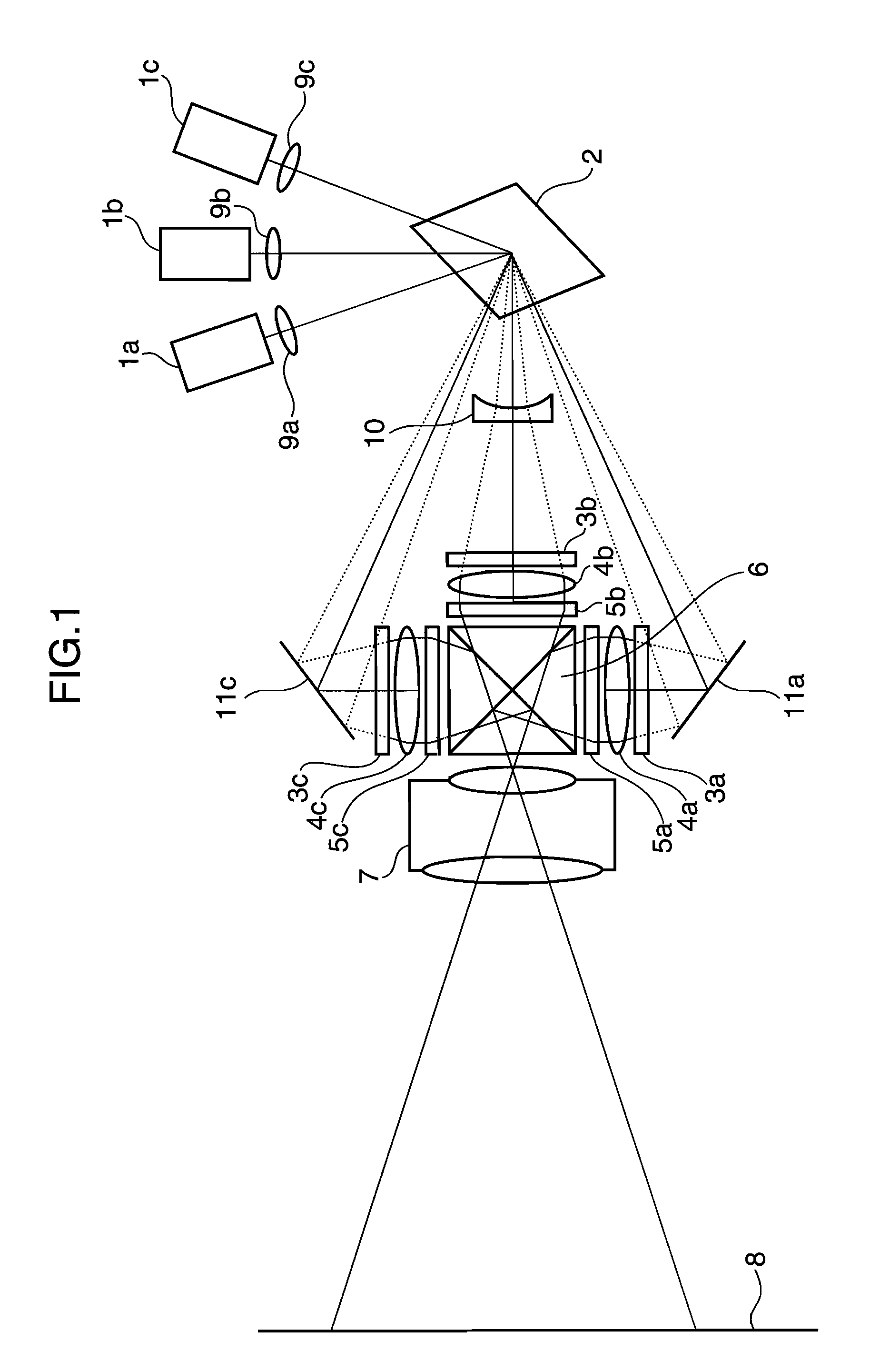 2-dimensional image display device or illumination device for obtaining uniform illumination and suppressing speckle noise