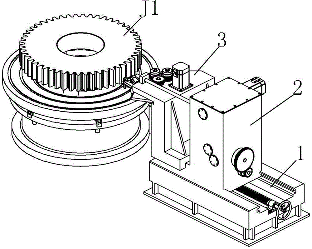 Large gear flame surface quenching machine