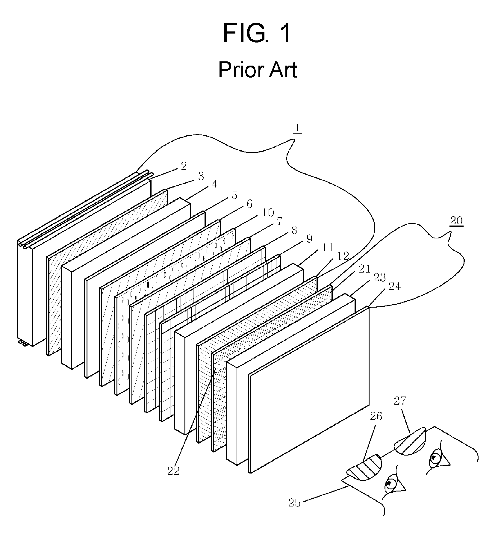 Liquid crystal display device having thin polarizing film and thin phase retardation film