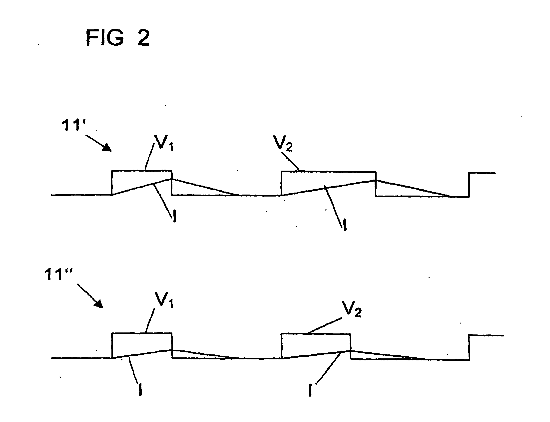 Device and a method for stabilising a web or a filament of ferromagnetic material moving in one direction