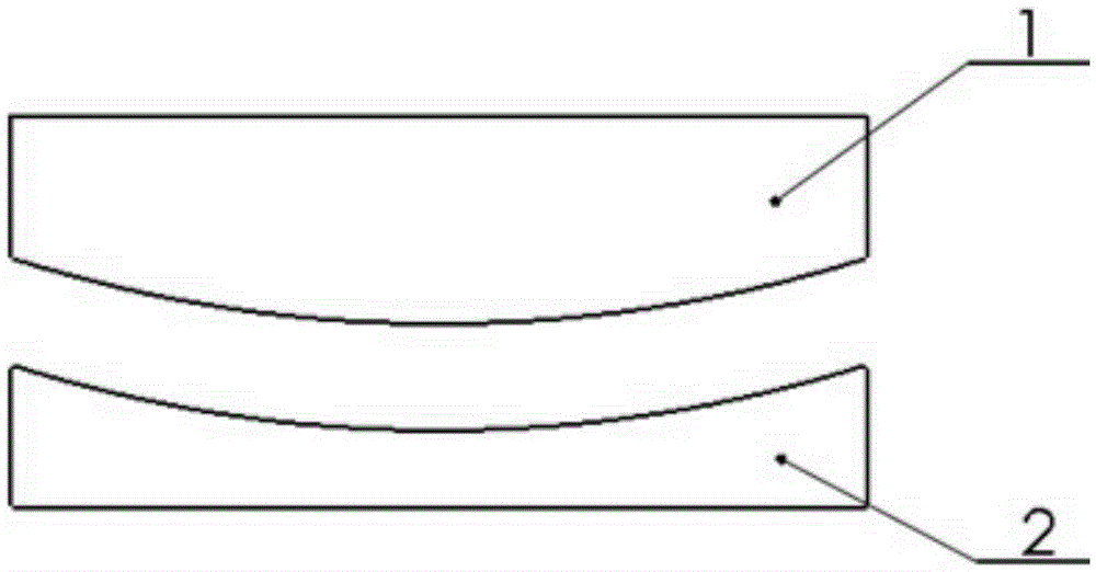 Sheet material curved surface forming stamping die