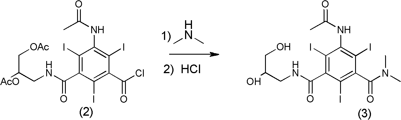 Low-osmotic-pressure triiodo-benzene compound contrast agent