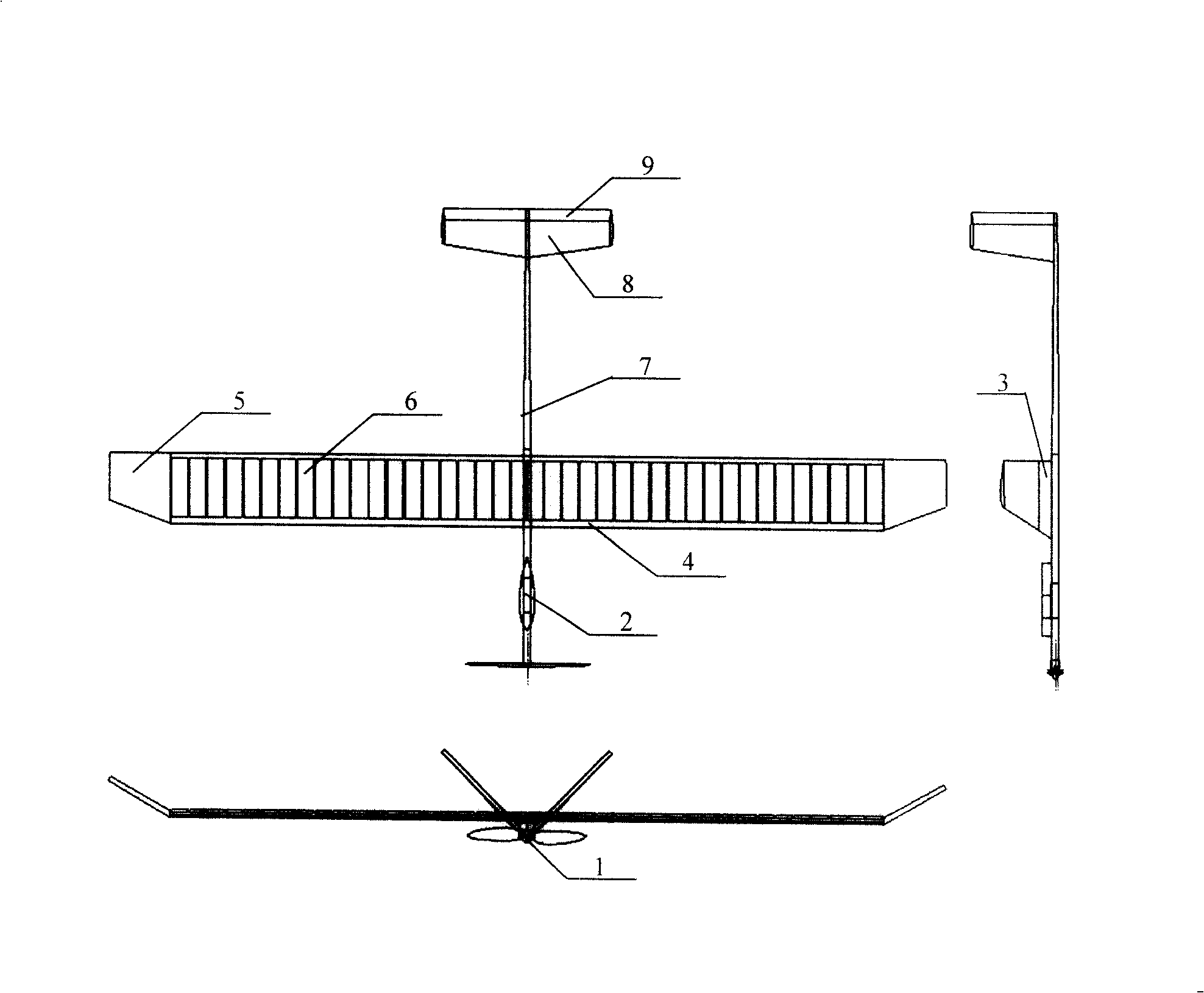 Solar pilotless plane