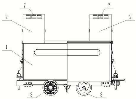 Upper curved rail side pressure bottom unloading mine car and using method