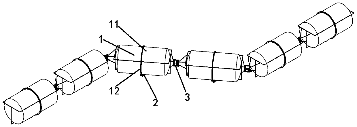 Bionic miniature multi-body airship motion system