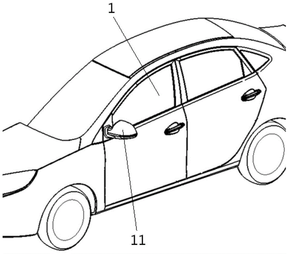 Automobile front door glass assembly and automobile front door assembly