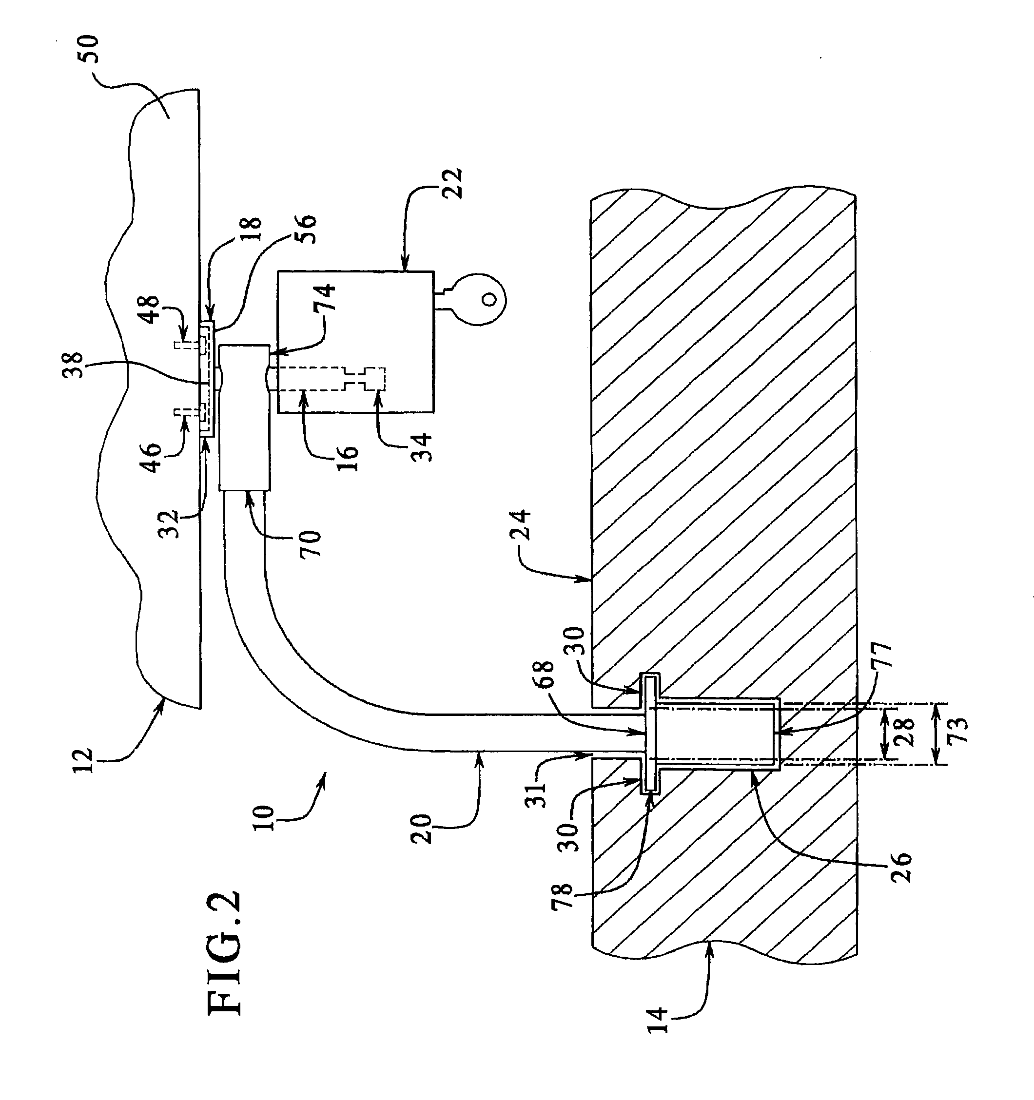 Apparatus, a system and a method for securing a device to a fixture