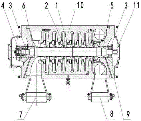 Combined centrifugal compressor for continuous catalytic reforming units