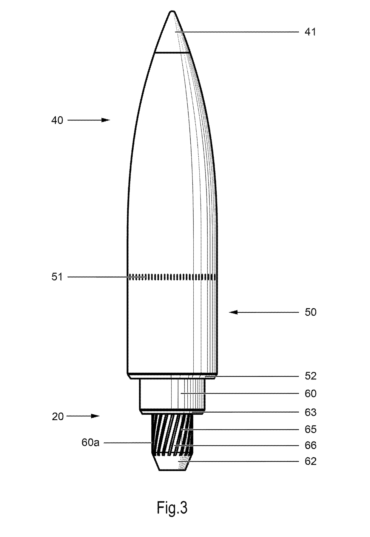 Projectile having increased velocity and aerodynamic performance