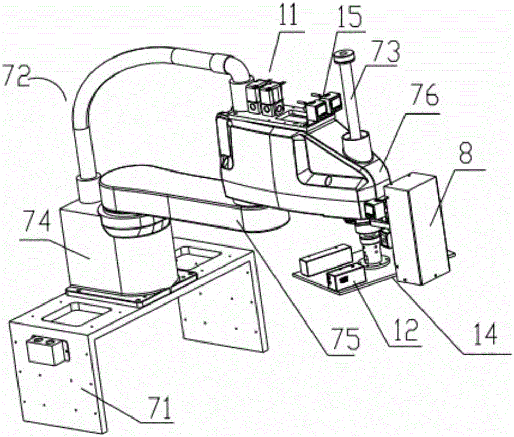 Adjustable FPC (Flexible Printed Circuit) laminating machine material taking mechanism with target identification function