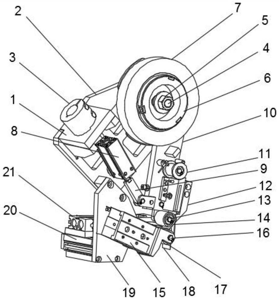 Gluing device for carton production line and working method thereof