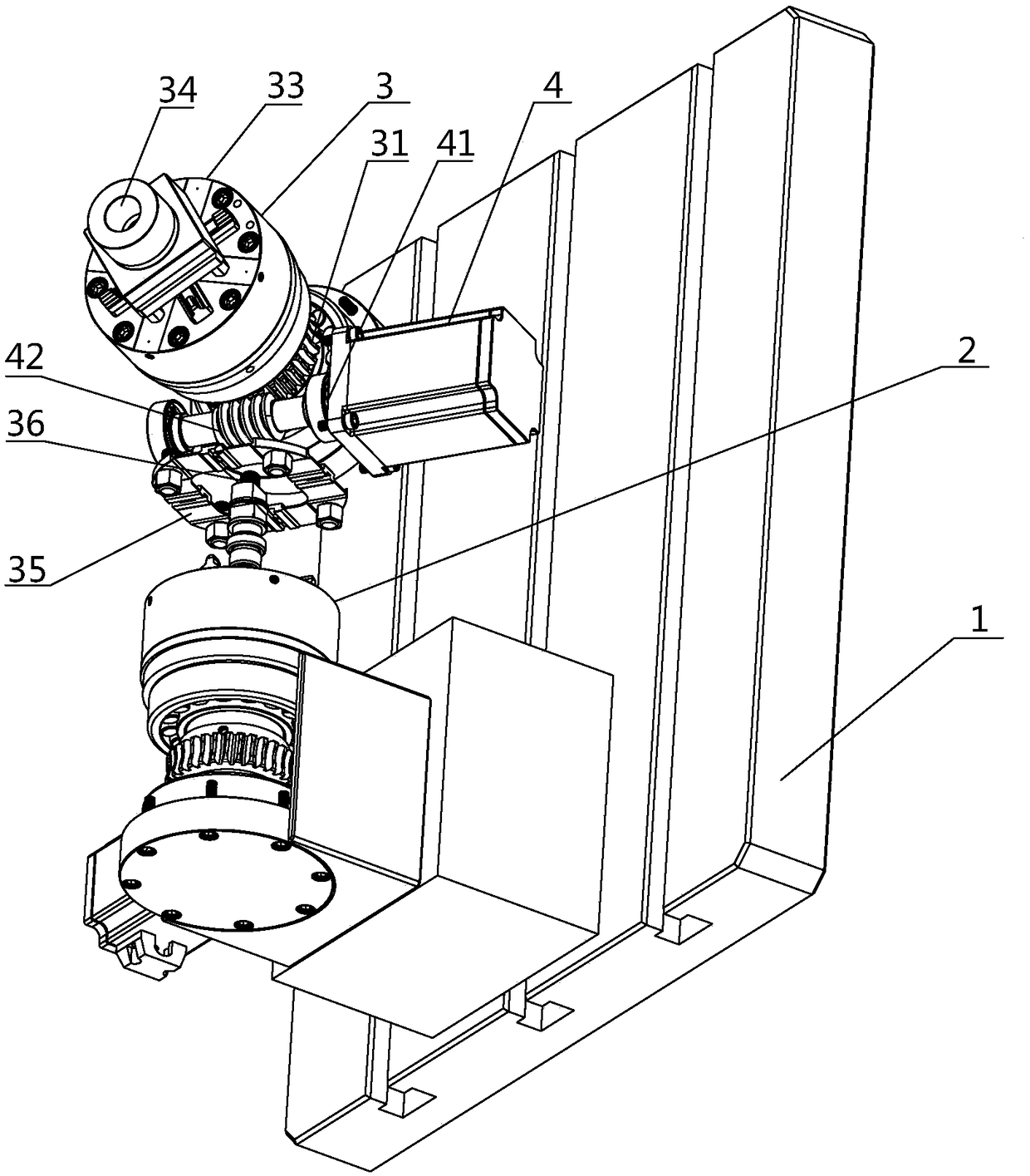 Motor drive multi-shaft combined mechanical arm system