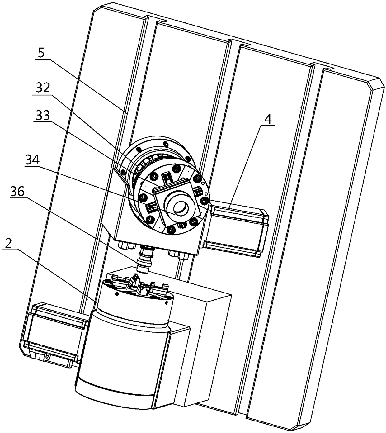 Motor drive multi-shaft combined mechanical arm system