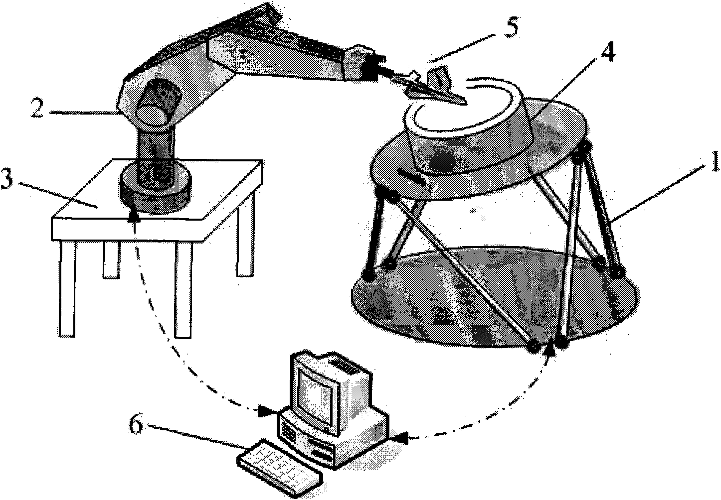 Series-parallel robot combined processing system and control method thereof