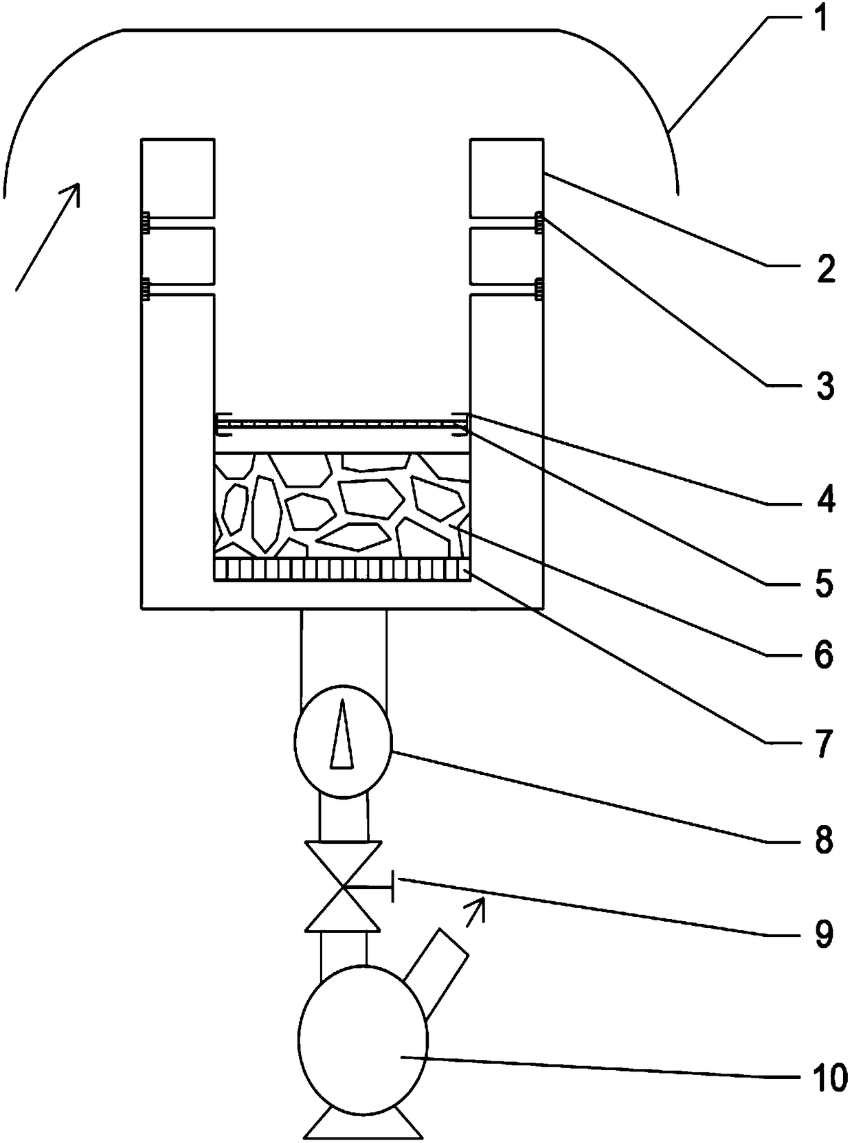 Sampling device and concentration determination method for semi-volatile organic matter in ambient air