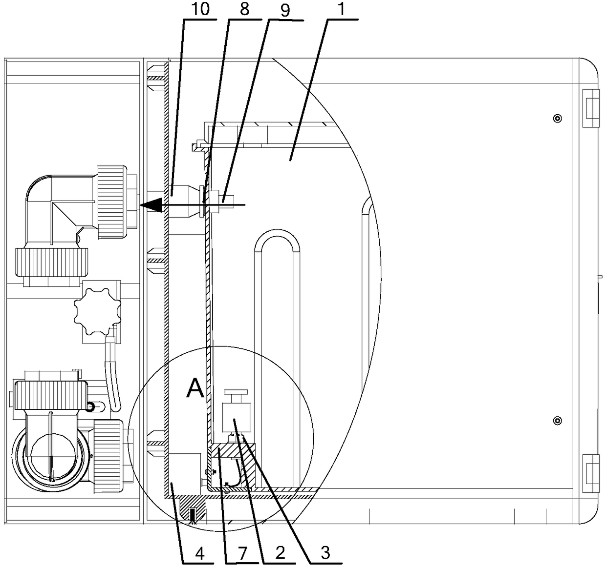 Water tank of nursing machine