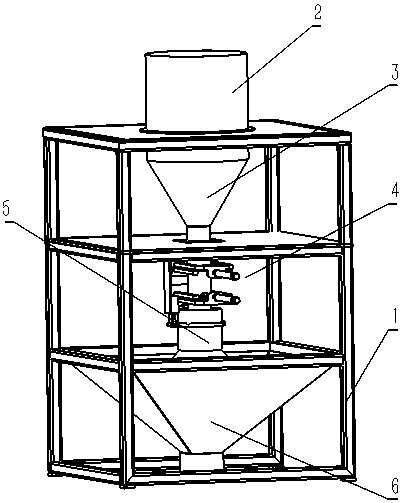 Feeding device for concrete pouring