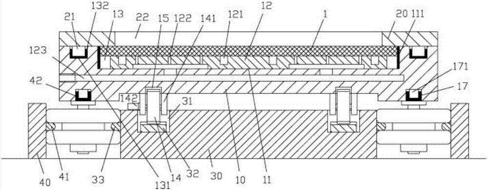 Printed circuit board (PCB) body fixing die moving device for PCB cutting machine