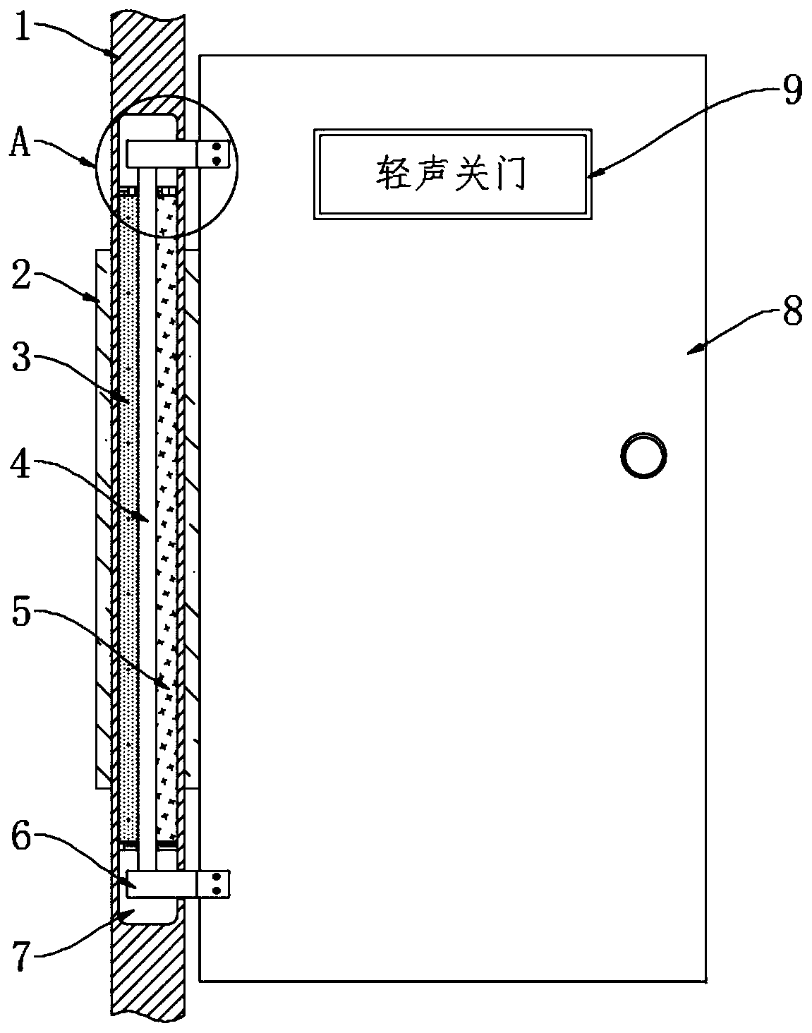 Door with buffer effect