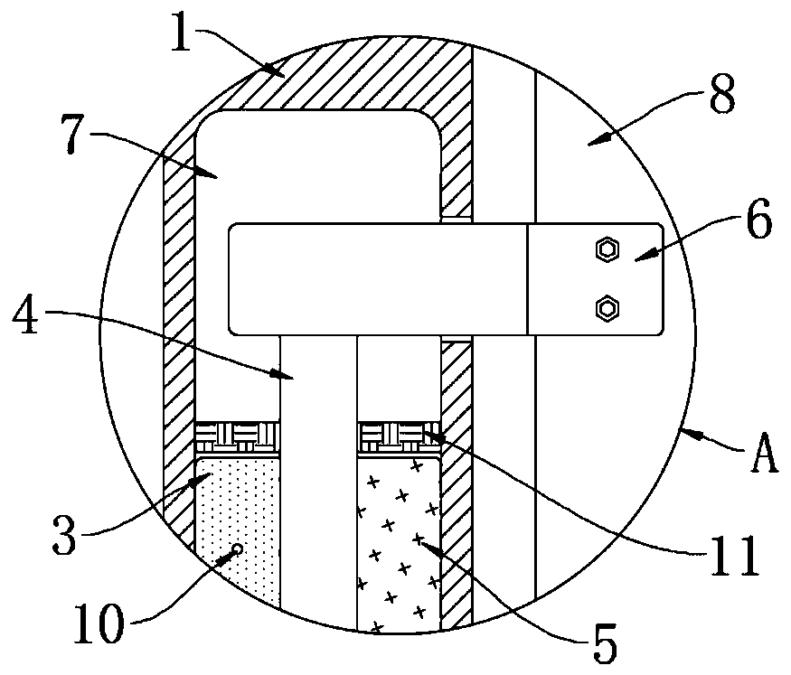 Door with buffer effect