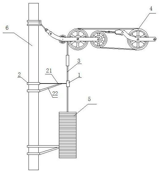 Overhead line system fixing frame cable tensioning device and control alarm system thereof