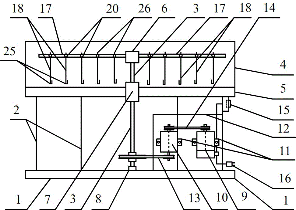 Automatic material selector based on rotating hooking manner