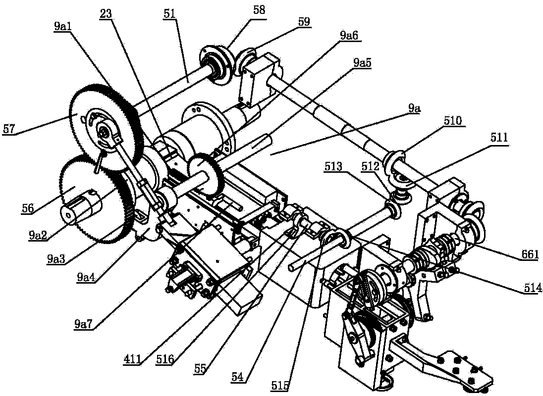 Material cutting and clamping device of upsetting machine and working method