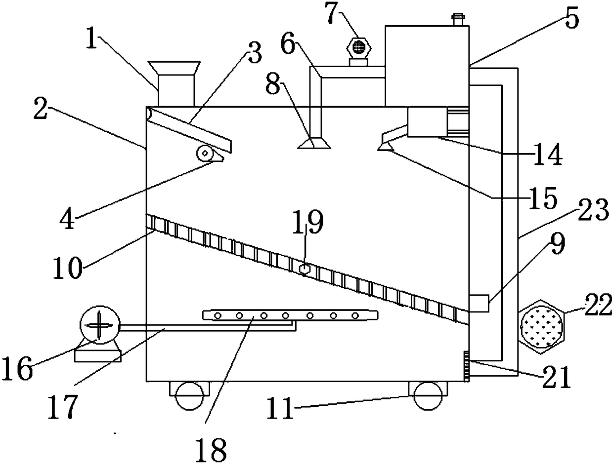 Ore efficient aeration vibration cleaning device