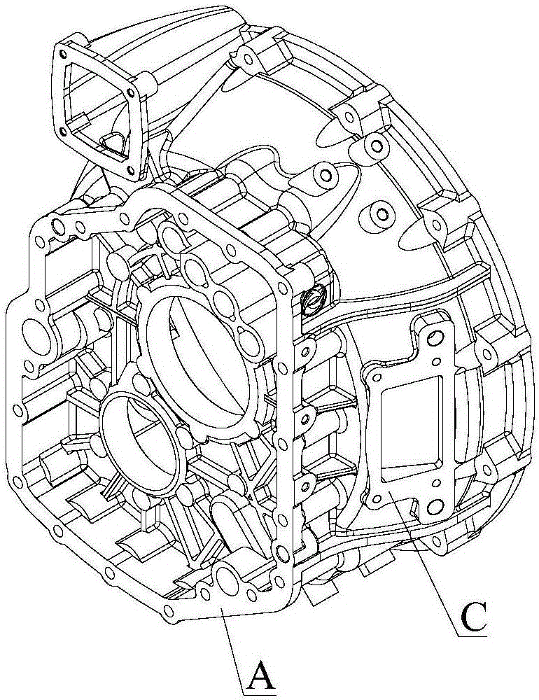 Transmission front shell and back shell mixed-flow production line and production method