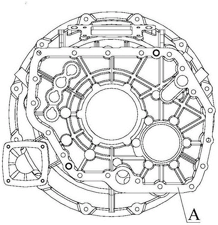 Transmission front shell and back shell mixed-flow production line and production method