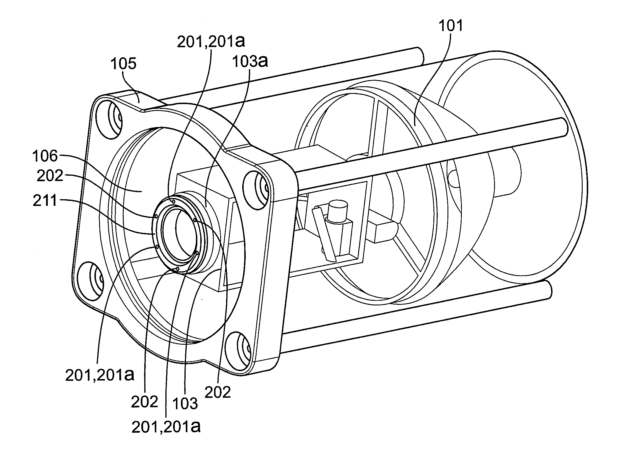 Imaging device with focused illumination