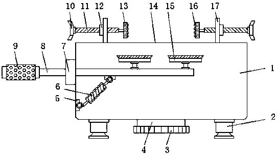 Blackboard eraser dust treatment device for mathematics